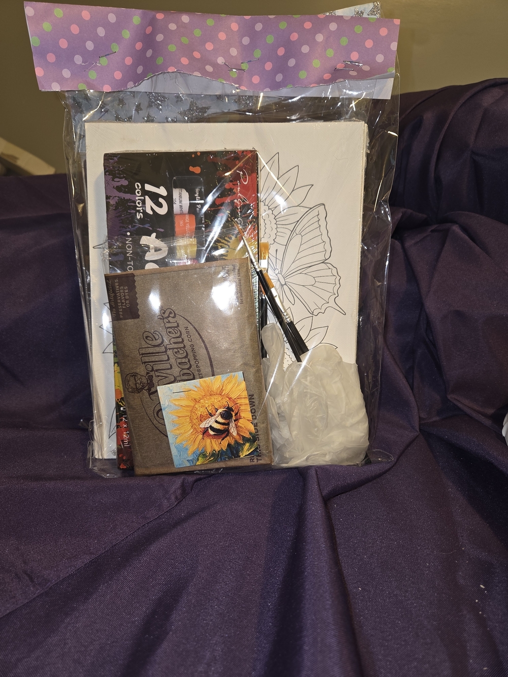 Art Supply Kit - Canvas & Paint Set in White